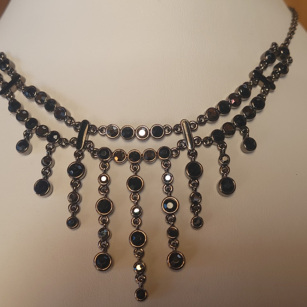 Black rhinestone necklace.